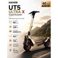 NAVEE Electric Scooter UT5 Ultra X | 2400W x2 Dual Motors | 46% Max Incline | 120KM Max Range