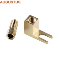 AUGUSTUS Banana to Spade Adapte 1Pc Banana Plug Y Type Speaker Metal Cable Connector Spade Adapter S