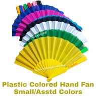 Abaniko o Pamaypay Plastic Handle Plain Colored