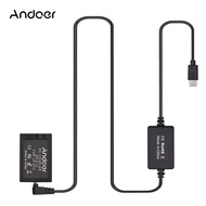Andoer PD USB Type-C Cable to DR-E12 Dummy Battery DC Coupler LP-E12 Replacement for Canon EOS M2 M10 M50 M100 M200 Cameras