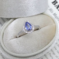 丹泉石 坦桑石 無燒無處裡 藍紫色光澤 高雅水滴切割 氣質 輕珠寶