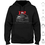 R34 Gtr Gt-R Jdm Hoodies Long Sleeve Gtr Skyline R34 Made In Japan Gtr R35 R35 Car Japanese Nissan G