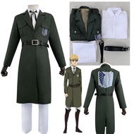 Anime Scout Regiment Army Green Cosplay Costumes Attack on Titan Survey Corps Levi Eren Jager Unifor