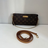 LV Eva bag 經典老花款 肩背包 腋下包 斜背包 麻將包