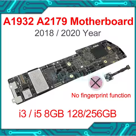 Tested For Macbook Air 13" A2179 A1932 Motherboard 820-01521-A 820-01958-A No fingerprint recognitio
