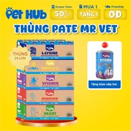 [400g] Box of 24 Cans of Pate MR VET Mix Flavors 400g Box of Wet Cat Food Comprehensive Nutritional 