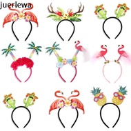JUERLEWA Party Props Hairband, Flamingo Coconut Tree Hawaiian Party Headband, Funny Headwear Hairban