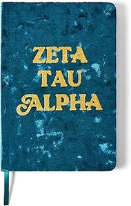 Zeta Tau Alpha Velvet Notebook with Gold Foil Imprint