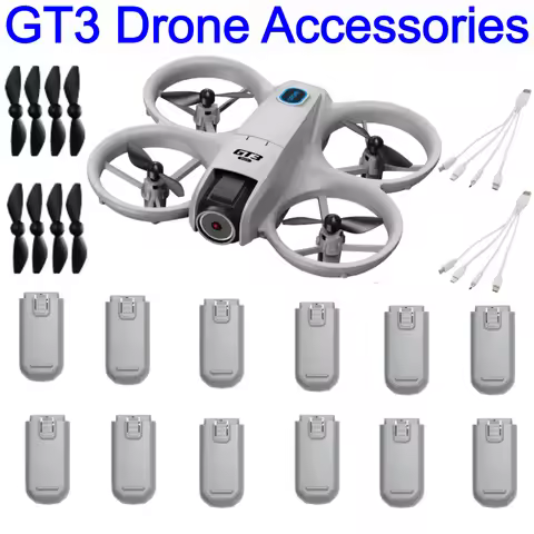 GT3 Drone Accessories Battery 3.7V 580mAh Propeller 4-in-1 Charging Line Spare Parts For GT3 Optical