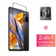 2 in 1 Xiaomi POCO M5s HD Tempered Glass Screen Protector for POCO M5 M4 M3 F4 F3 F2 X4 X3 NFC GT Pr