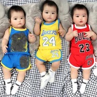 嬰兒衣服兒童籃球服套裝男童女寶寶幼兒園男孩表演服背心球衣純棉
