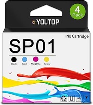 4 Pack SP01 Sublimation Ink Cartridge SP01BKS SP01CS SP01MS SP01YS Ink Cartridge Works for Brother S