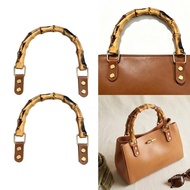 Crazy 2Pcs Comfortable And Practical Curved Bamboos Bag Handle Strap Replacement