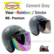 Magnum Helmet M8 With Rainbow Smoke Visor Topi Keledar M8 Premium SGV99 SGV 99 MS88