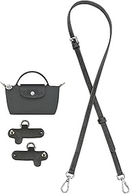 Umiup Cowhide Leather Purse Strap Replacement Crossbody Handbag for Longchamp Pouch With Handle Mini