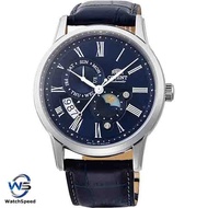 Orient Sun &amp; Moon RA-AK0011D10B RA-AK0011D Automatic Blue Leather Analog Watch