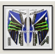 RSX 150 Winner X 150 ( 015 ) Custom 2022  Body Cover Set Stripe Sticker - Black