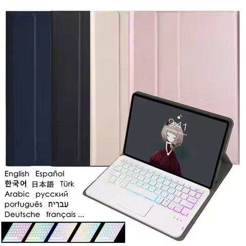 Touchpad Keyboard Case Funda For Samsung Galaxy Tab S6 A 10.5 10.1 2019 2016 S5e S4 10.5 Tablet Rain