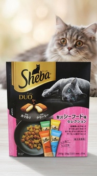Sheba DUO 貓貓夾心零食 海鮮精選 外脆內軟 10包綜合口味 200g 日本品牌 有現貨