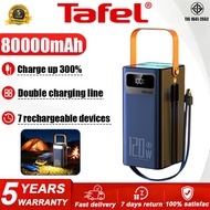 【5 years Warranty】Heavy duty power bank - 80000mAh fast charging 120w 7 devices available mobile pow