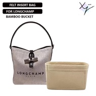 felt insert bag for Longchamp Bamboo Bucket Bag Organizers Portable Cosmetic Bags Organiser Handbag Liner