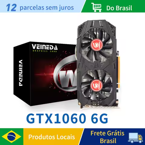 VEINEDA gtx 1060 6g Graphics Cards 1506MHz 192Bit GDDR5 GTX1060 Video Card Refurbished Cards 1050ti 