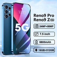 โทรศัพท์มือถือ RENQ9 Z 5G โทรศัพท์มือถือ 7.5 นิ้ว การประกันคุณภาพ RAM 16GB ROM 512GB สมาร์ทโฟน Android สองซิม โทรศัพท์มือถือต้นฉบับใหม่เอี่ยม โทรศัพท์มื
