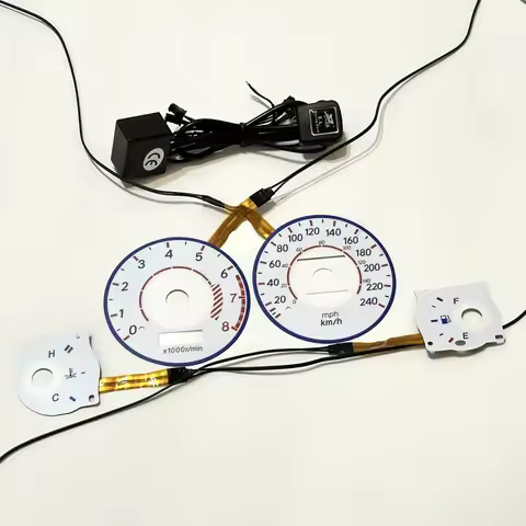 DASH Stock Clearance EL Gauge for Toyota Corolla AE100 LHD 1993 1997 240 KM 8000 RPM White Panel Rev