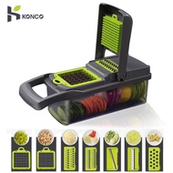 ชุดสับผักผลไม้ koncoเครื่องตัด-Veggie spiralizer slicer onion vegetable Pro-สับอาหารและ dicers