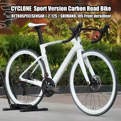 Cheap Twitter Cyclone Road Racing Bikes with SENSAH 2X12S SHIMANO 105 Front Derailleur Hydraulic Dis