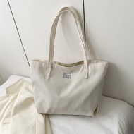 Korean Solid Color Large Capacity Tote Bag Simple Fashion Oxford Cloth Handbag Shoulder Bag for Woma