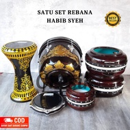 REBANA SATU SET HABIB SYEH HADROH MODEL JEPARA MUSIK Rebana Habib Syech Lengkap / hadroh set murah /