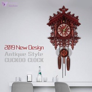 ¤¤BB¤¤ Vintage Wood Cuckoo Clock Wall Hanging Swing Handcraft Clock for Home Room Decor