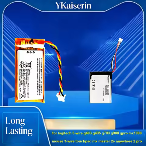 Battery For Logitech 3-Wire G403 G435 G703 G900 Gpro MX1000 Mouse 3-Wire Touchpad MX Master 2S Anywh
