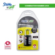 Steve & Leif Metal Shackle TSA Luggage Combination Lock (Black/Blue)