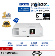 Epson EB-L200X 3LCD 4200 Lumens XGA Business Laser Series Wireless Projector, Office, Laser Projecto