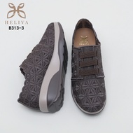 C140 GY HELIVA Hannah Women's Wedges Shoes Floral Pattern Premium Leather Material 4.5cm Sole HV313-