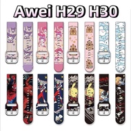 【ready stock】Kuromi For Awei H29 H30 Awei H29 watch strap Awei H30 strap silicone strap for silicone
