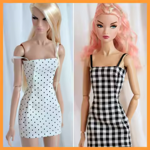 [20days made] 1/6 Female Slim Polka Dot Strapless Suspender Short Skirt for Momoko OB FR Nippon Popp