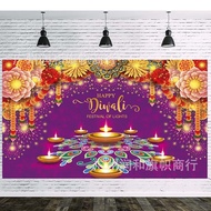 2023 New Diwali Background Decoration Deepavali Decor Banner 180*115cm Digital Printing Gift Party Decoration Event Supplies Happy Diwali Flag