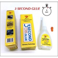 Rill 3 Second OK Super Glue / 3 Second Glue / Gam 3 saat / Gam 3 second Gam 3 saat / Glue 3 second. 