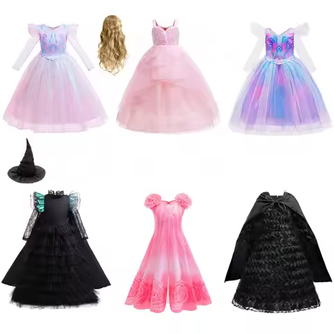 Witch Dress Wicked Glinda Elphaba Cosplay Costume Dress Halloween Costume Good bad Witch Princess Dr