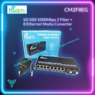 HSAIRPO CM2F8EG Media Converter 2FO 8ETH Gigabit HS airPo CM2F8EG