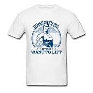 Tops Tees Come With Me If You Want To Lift T-Shirt For Men Tshirt Arnold Schwarzenegger Workout T Shirts