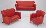 【生活家傢俱】JL-8 紅色皮沙發組1+2+3【台中家具】 單人+雙人+三人座沙發 乳膠皮 實木椅架 台灣製