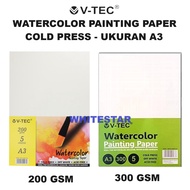 V-tec 200gsm watercolor painting paper 300gsm cold press/ - A3 size