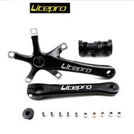 * Litepro crank set including bottom bracket set Slim version crank version set road bike folding bike BLAST GUST 130 BCD bicycle accessory parts Compatible with DAHON FNHON folding bike