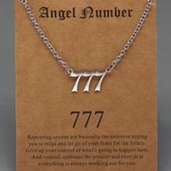 1pc Fashion Number 777  Pendant Necklace For Women For Daily Decoration