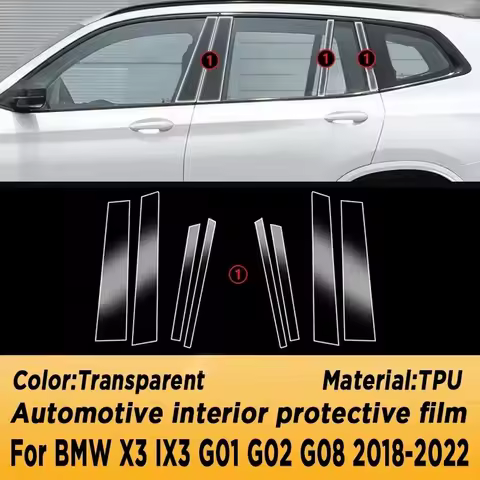 Car Door Center Console Media Dashboard Navigation TPU Anti-scratch Protector Film For BMW X3 X4 IX3