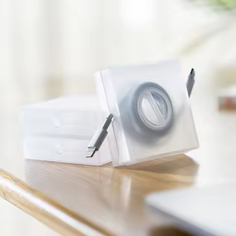 Cable Organizer — An Essential for Charging Cable Storage | Portable Rotating Storage Case with Buil